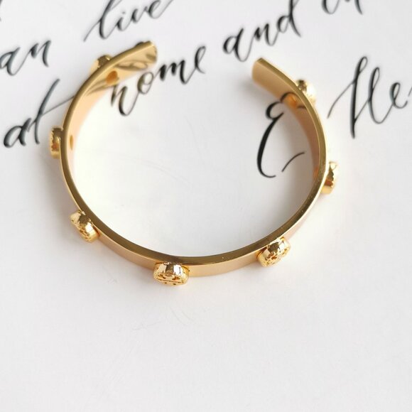 Gold-Tone Bracelet with Textured Accents - Picture 3 of 3